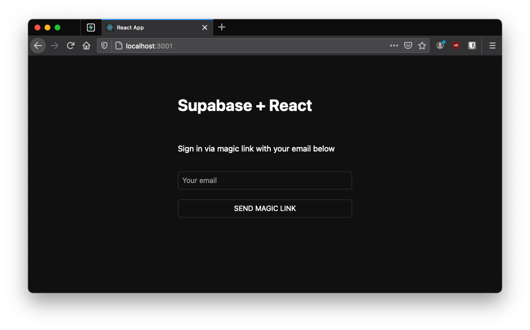 Supabase User demo